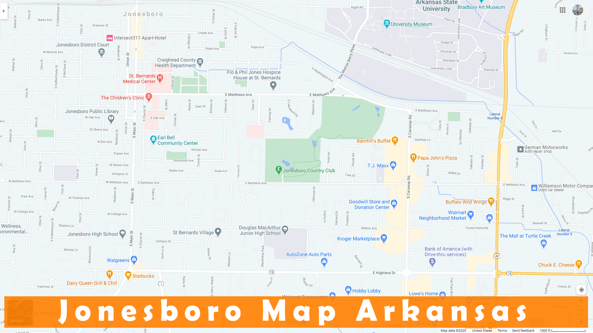 Jonesboro Arkansas Map